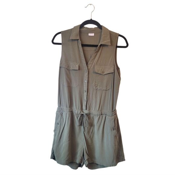 Lascana Women's Olive Green Sleeveless Romper Size US 8 - Picture 1 of 6